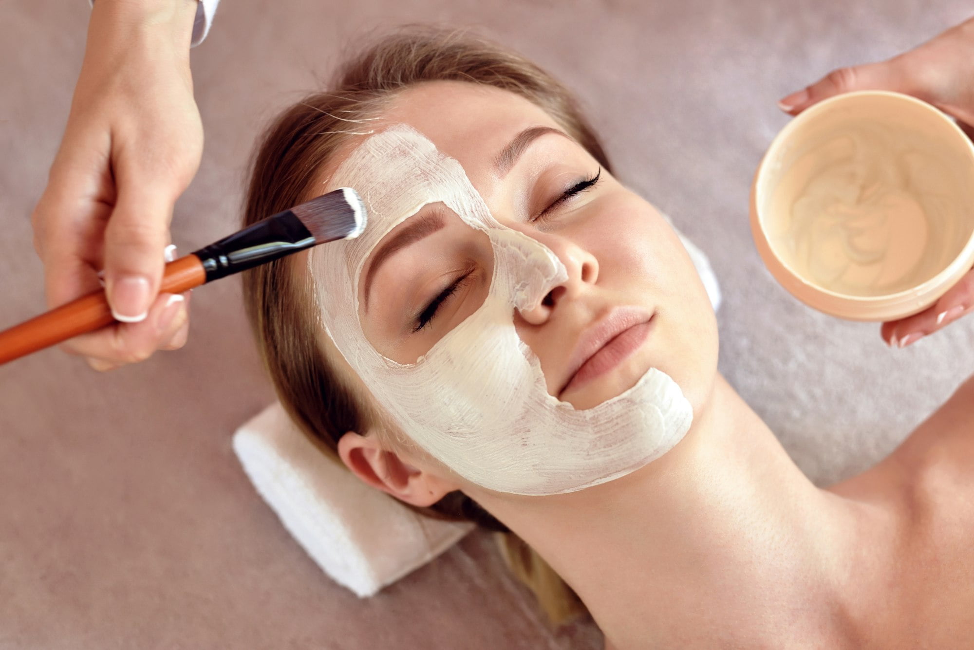 Face peeling mask, spa beauty treatment, skincare